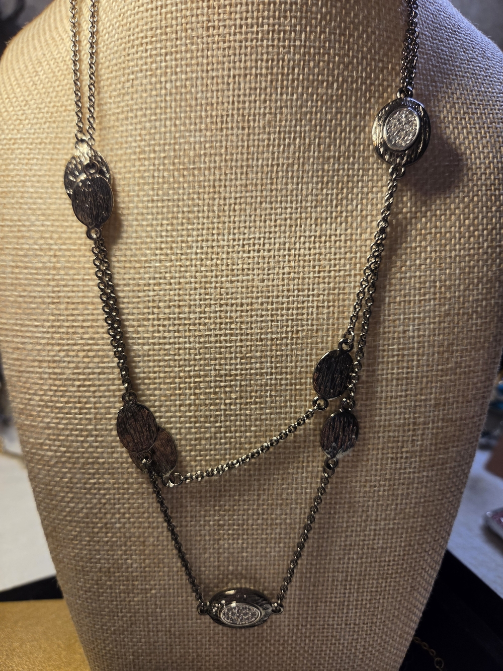 Park Lane Silver-Tone Layered Station Necklace